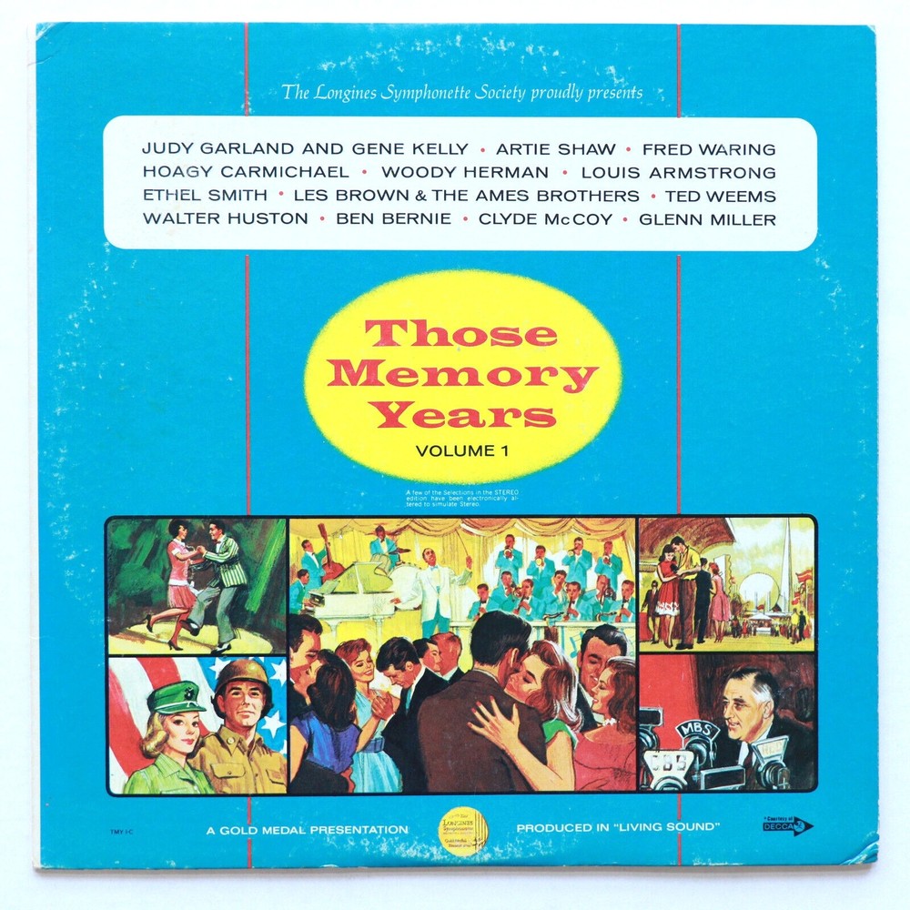 Those Memory Years Vol. 1 - Longines Symphonette Society TMY I-C 12" Vinyl LP